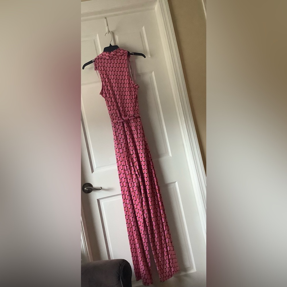 DVF FOR TARGET collared, sleeveless modern geo jumpsuit size small - Picture 3 of 14